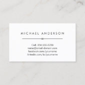 Eenvoudig Schoolonderwijs in zwart-wit en witrecht Contactkaartje (Achterkant)