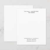 Eenvoudig Schoon Eerlijk Modern Minimalistisch Zwa (Voorkant / Achterkant)