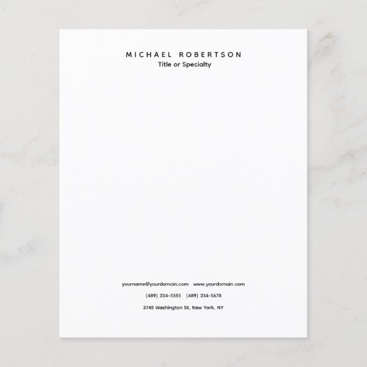 Eenvoudig Schoon Eerlijk Modern Minimalistisch Zwa (Voorkant)