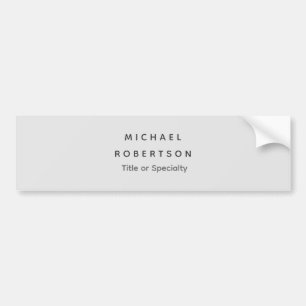 Eenvoudig schoon elegant modern minimalistisch gri bumpersticker