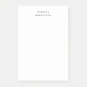 Eenvoudig schoon elegant modern minimalistisch wit post-it® notes (Voorkant)