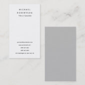 Eenvoudig schoon elegant modern minimalistisch wit visitekaartje (Voorkant / Achterkant)