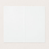 Eenvoudig schoon elegant modern minimalistisch wit visitekaartje (Binnenkant ongevouwen)
