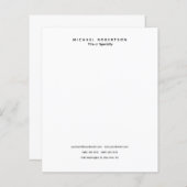 Eenvoudig schoon Elegant Modern Minimalistisch Zwa (Voorkant / Achterkant)