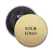 Eenvoudig schoon goud voor uw Logo Button Flesopener (Voorkant)