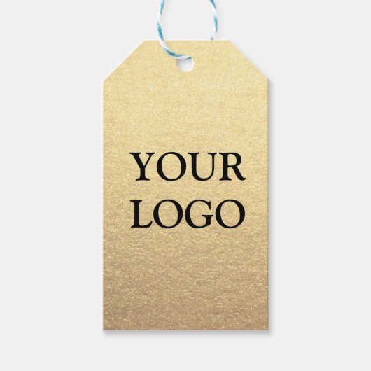 Eenvoudig schoon goud voor uw Logo Cadeaulabel (Voorkant)