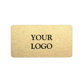 Eenvoudig schoon goud voor uw Logo Etiket (Voorkant)
