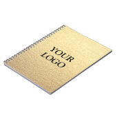 Eenvoudig schoon goud voor uw Logo Notitieboek (Linkerzijde)