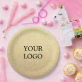 Eenvoudig schoon goud voor uw Logo Papieren Bordje (Feest)