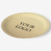 Eenvoudig schoon goud voor uw Logo Papieren Bordje (Gekanteld)