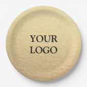 Eenvoudig schoon goud voor uw Logo Papieren Bordje (Voorkant)