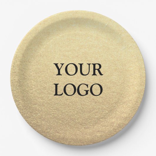 Eenvoudig schoon goud voor uw Logo Papieren Bordje (Voorkant)