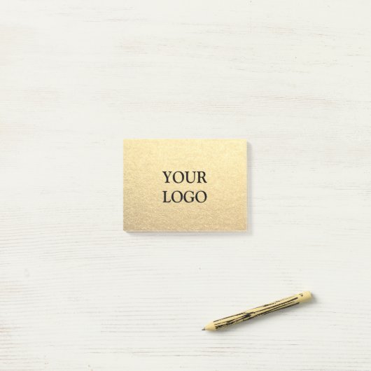 Eenvoudig schoon goud voor uw Logo Post-it® Notes (Op bureau)