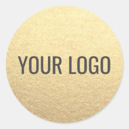 Eenvoudig schoon goud voor uw Logo Ronde Sticker