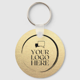 Eenvoudig schoon goud voor uw Logo Sleutelhanger