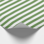 Eenvoudig, schoon, groen/wit Striptiepatroon Cadeaupapier (Hoek)