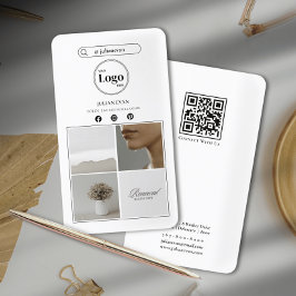 Eenvoudig schoon Instagram fotocollage Visitekaart Visitekaartje