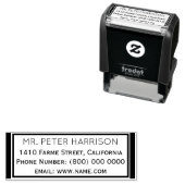 Eenvoudig & schoon klassiek adresinformatievak  zelfinktende stempel (In situ)