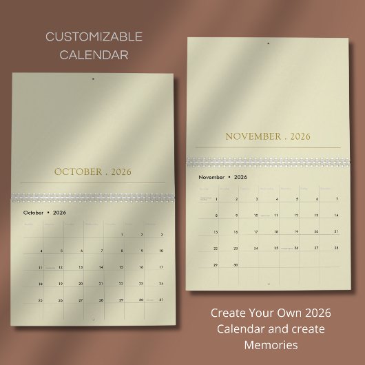 Eenvoudig Schoon Lettertypeontwerp Kalender