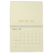 Eenvoudig Schoon Lettertypeontwerp Kalender (Feb 2027)