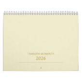 Eenvoudig Schoon Lettertypeontwerp Kalender (Hoes)