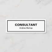 Eenvoudig, schoon Lijst Klassiek Mini Visitekaartje (Voorkant)