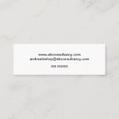 Eenvoudig, schoon Lijst Klassiek Mini Visitekaartje (Achterkant)