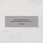 Eenvoudig schoon Lijst Klassiek mini-Visitekaartje Mini Visitekaartje (Achterkant)