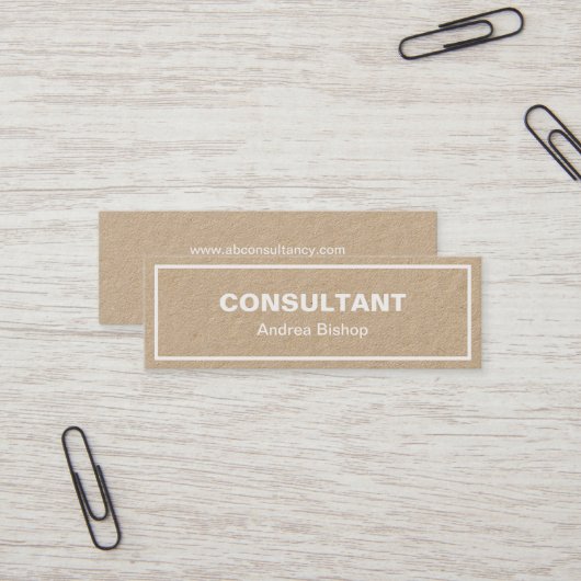 Eenvoudig schoon Lijst Klassiek mini-Visitekaartje Mini Visitekaartje (Voorkant / Achterkant in situ)