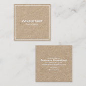 Eenvoudig schoon Lijst Klassiek vierkant Visitekaa Vierkante Visitekaartje (Voorkant / Achterkant)