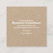 Eenvoudig schoon Lijst Klassiek vierkant Visitekaa Vierkante Visitekaartje (Achterkant)