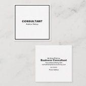 Eenvoudig, schoon Lijst Klassiek Vierkante Visitekaartje (Voorkant / Achterkant)