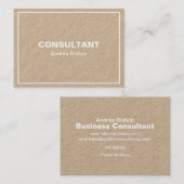 Eenvoudig schoon Lijst Klassiek Visitekaartje (Voorkant / Achterkant)