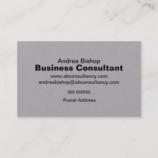 Eenvoudig schoon Lijst Klassiek Visitekaartje (Achterkant)