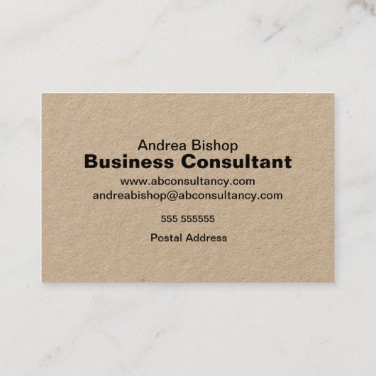 Eenvoudig schoon Lijst Klassiek Visitekaartje (Achterkant)