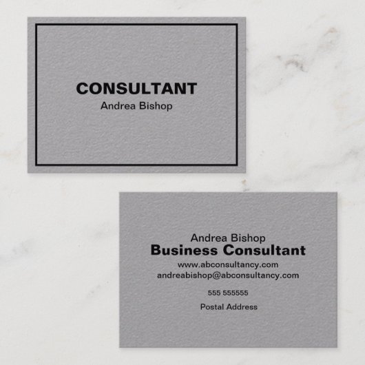 Eenvoudig schoon Lijst Klassiek Visitekaartje (Voorkant / Achterkant)