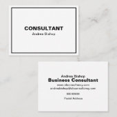 Eenvoudig, schoon Lijst Klassiek Visitekaartje (Voorkant / Achterkant)