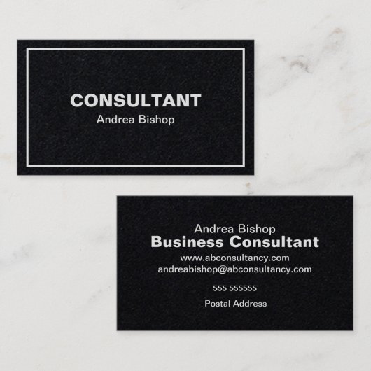 Eenvoudig schoon Lijst Klassiek Visitekaartje (Voorkant / Achterkant)