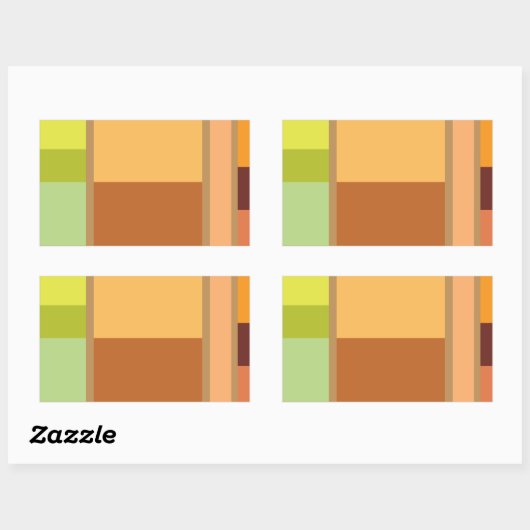 Eenvoudig schoon modern minimaal rechthoekige sticker (Vel)