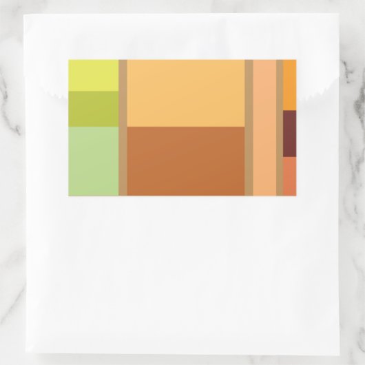 Eenvoudig schoon modern minimaal rechthoekige sticker (Tas)