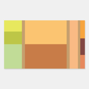 Eenvoudig schoon modern minimaal rechthoekige sticker