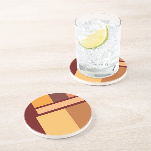 Eenvoudig schoon modern minimaal zandsteen onderzetter (Zijkant)