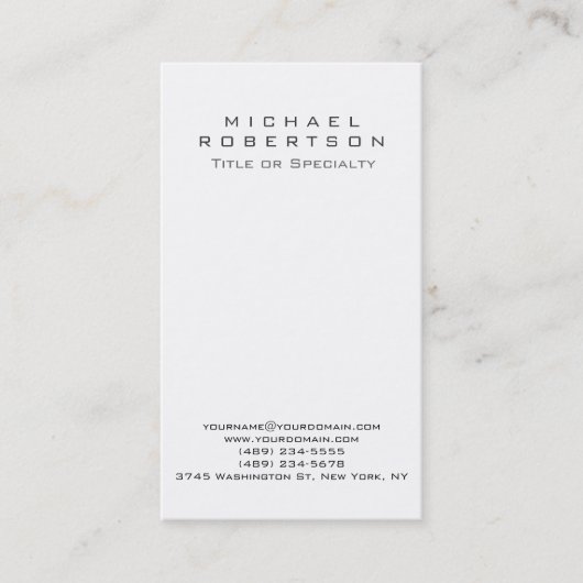 Eenvoudig, schoon, modern Visitekaartje (Voorkant)