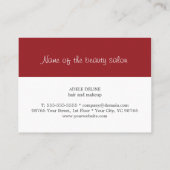 Eenvoudig schoon rood wit schoonheid cadeaubon kortingskaartje (Achterkant)