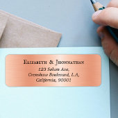 Eenvoudig schoon Stijlvol Perzik Fuzz geborsteld m Etiket