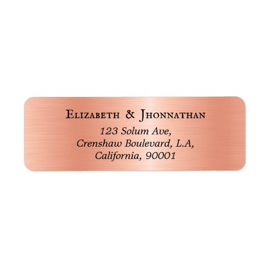 Eenvoudig schoon Stijlvol Perzik Fuzz geborsteld m Etiket (Voorkant)