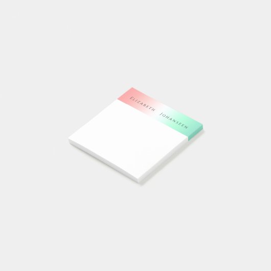 Eenvoudig schoon Stijlvol Rood Groen Wit Verloop N Post-it® Notes (Schuin)