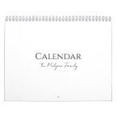 Eenvoudig Schoon Typografie Ontwerp Kalender (Hoes)