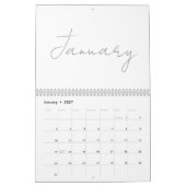 Eenvoudig Schoon Typografie Ontwerp Kalender (Jan 2027)