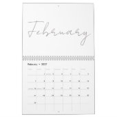 Eenvoudig Schoon Typografie Ontwerp Kalender (Feb 2027)